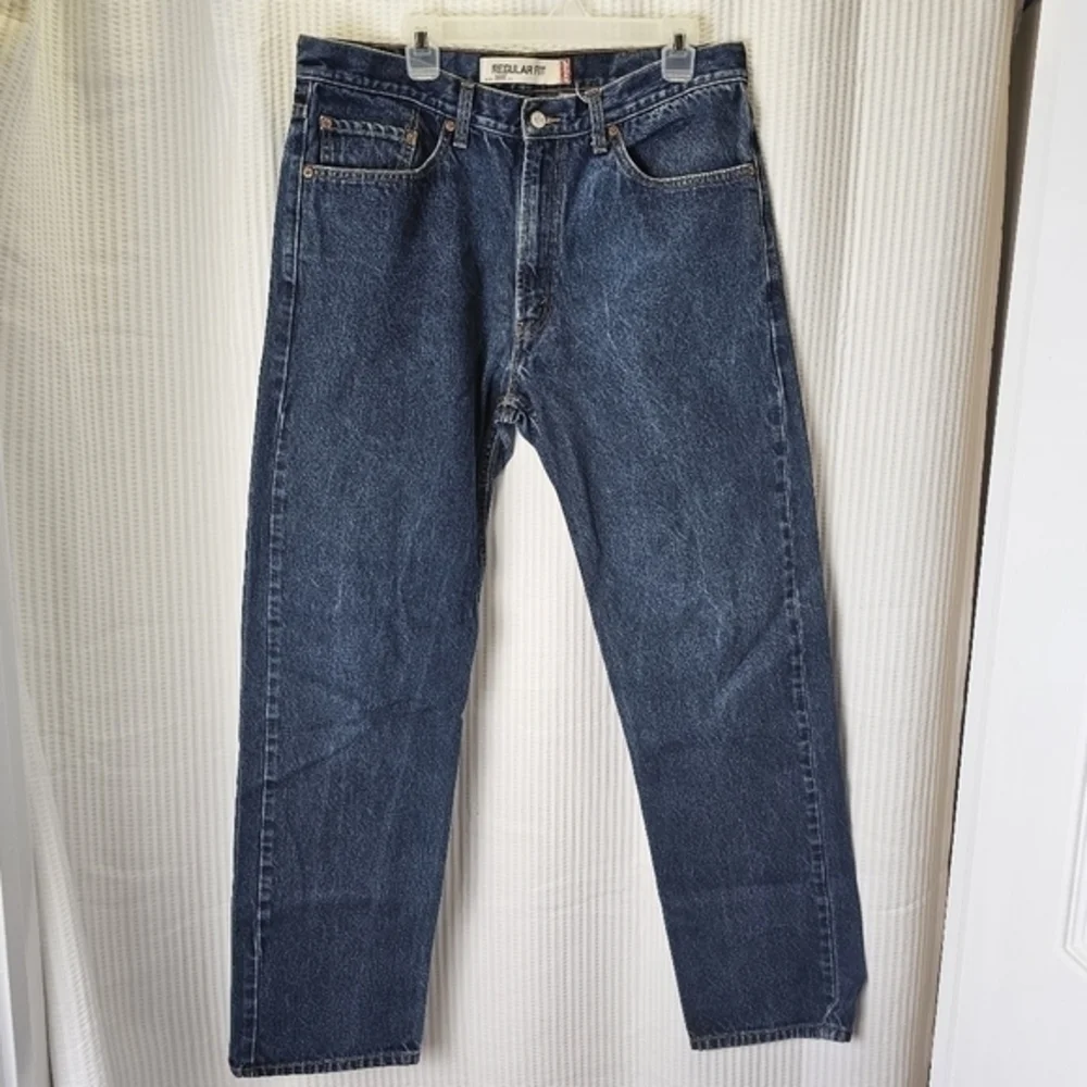 Vintage Levi's 505 Blue Jeans Denim‎ 38x34 Dark Wash Timeless